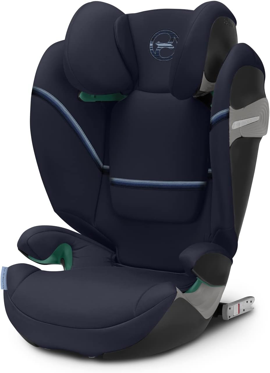 CYBEX Gold Silla de Coche Solution S2 i-Fix, para coches con y sin ISOFIX, 100 - 150 cm, de 3 a 12 años aprox. (15 - 50 kg), Ocean Blue
