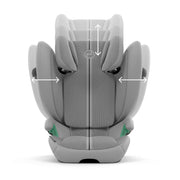 CYBEX Gold Silla de coche infantil Solution G i-Fix, para coches con y sin ISOFIX, desde aprox. 3 hasta 12 años (100 - 150 cm), desde aprox. 15 hasta 50 kg, Lava Grey