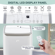 Aires acondicionados portátiles, AC portátil de 12000 BTU para habitaciones de hasta 550 pies cuadrados, AC 3 en 1 con enfriamiento rápido, deshumidificador y ventilador de tres velocidades, temporizador de 24 h/control remoto/ultra silencioso para