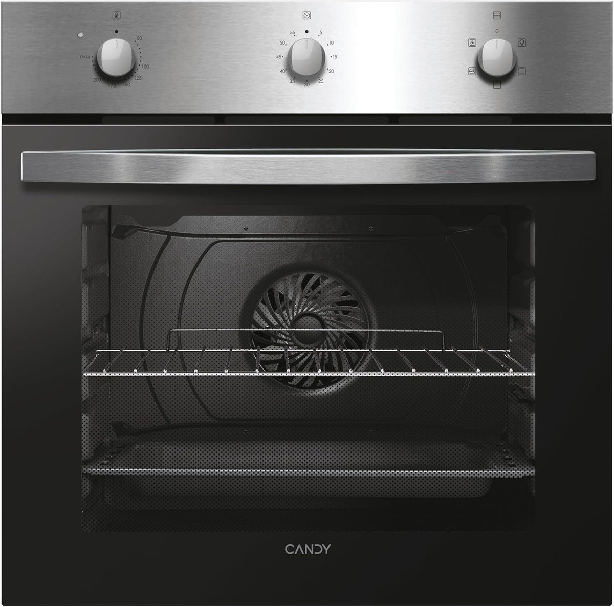 Horno empotrable CANDY FIDC X502, esmalte liso, 65 litros, multifunción, temporizador