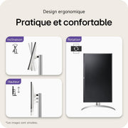 Monitor PC LG Ultrafine™ 27UP850K-W 4K de 27" - Panel IPS con resolución UHD (3840 x 2160), 5ms GtG 60Hz, DisplayHDR™ 400, DCI-P3 95% (CIE1976), modo lectura, inclinable y ajustable en altura