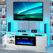 Mueble para TV de 70" con chimenea de 36" y estantes ajustables