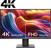 Monitor de PC KOORUI N07 de 27 pulgadas, 4K UHD (3840x2160), IPS 60Hz HDR10 Adaptive Sync, 2x HDMI 2.0 y DisplayPort 1.4, VESA 100x100mm, cuidado ocular