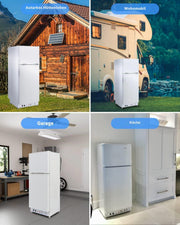 Refrigerador de gas SMETA con congelador, gas/230V, frigorífico combinado 175L, para casa de vacaciones, casa rural, garaje, caravana, autocaravana, blanco