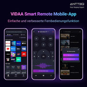 Smart TV Antteq Vita de 32 pulgadas (80 cm) - Televisor conectado con control por voz, triple sintonizador (DVB-S2/T2/C), WiFi, Bluetooth, HDMI, Netflix, DAZN, función de compartir pantalla, tienda de aplicaciones 2025
