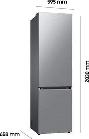 Frigorífico combi Samsung RB38C7AGWS9/EF, 203 cm, 387 l, frigorífico con congelador IA, SmartThings AI Energy Mode, Cool Select+, Twin Cooling Plus, Metal Cooling, aspecto acero inoxidable