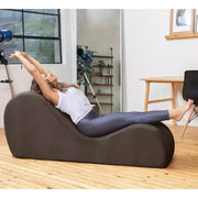 Avana Sleek Chaise Lounge para yoga - Fabricado en EE. UU. - Ideal para estiramientos, relajación, ejercicio y más, 60 pulgadas de largo x 18 pulgadas de ancho x 26 pulgadas de alto, gris claro