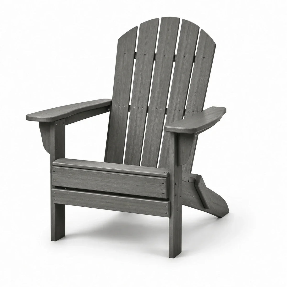 Silla Adirondack de madera noble gris