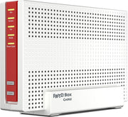 FRITZ!Box 6690 Cable | Router para conexión por cable (módem de cable DOCSIS 3.1, Wi-Fi 6 4x4 (WLAN AX) con 4800 Mbps (5 GHz) + 1200 Mbps (2,4 GHz), 1 puerto LAN de 2,5 gigabits, USB 3.0, DECT)