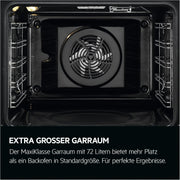 Horno empotrable AEG – Serie 5 Aire caliente circular: resultados de cocción uniformes en 3 niveles – Autolimpieza por pirólisis – 25 programas automáticos – Pantalla táctil LED – Calentamiento rápido – Negro – BPE53516AB