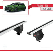 accessorypart Compatible con Peugeot 308 III (P5) 2021-2025 ACE-4 Barras de techo portaequipajes para coche gris aluminio 2 barras