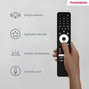 THOMSON Smart TV QLED 65 pulgadas (164 cm) Android, Google Assistant, Wi-Fi, Dolby Digital, Bluetooth, triple sintonizador (cable/satélite/antena), HDMI, CI+, panel A+ – 65QA2S13