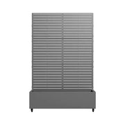 Jardinera con enrejado MAYEERTY Gris hierro, estilo clásico con persianas, 72x35x16 pulg., juego de 3 piezas