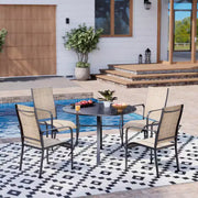 Juego de 6 sillas de comedor para exteriores EROMMY, sillas de comedor apilables para exteriores