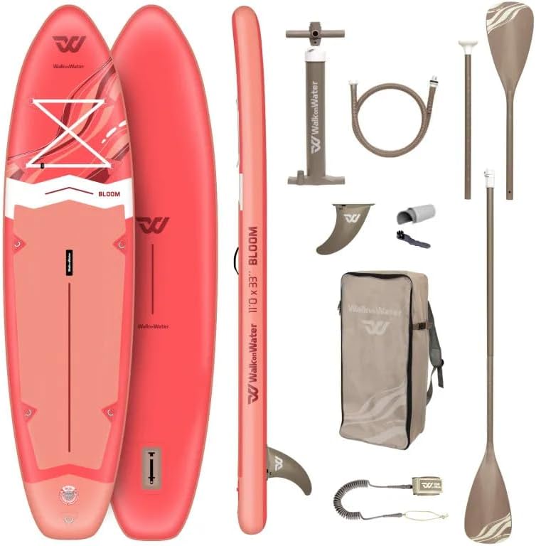 WOW Bloom 11.0 Sup Paddle Hinchable 335 cm x 84 cm – Stand Up Paddle Estable para 2–3 personas, Pack Completo con Remo 2 en 1 para Kayak, Drop Stitch Reforzado, Carga 170 kg, Principiante a Intermedio