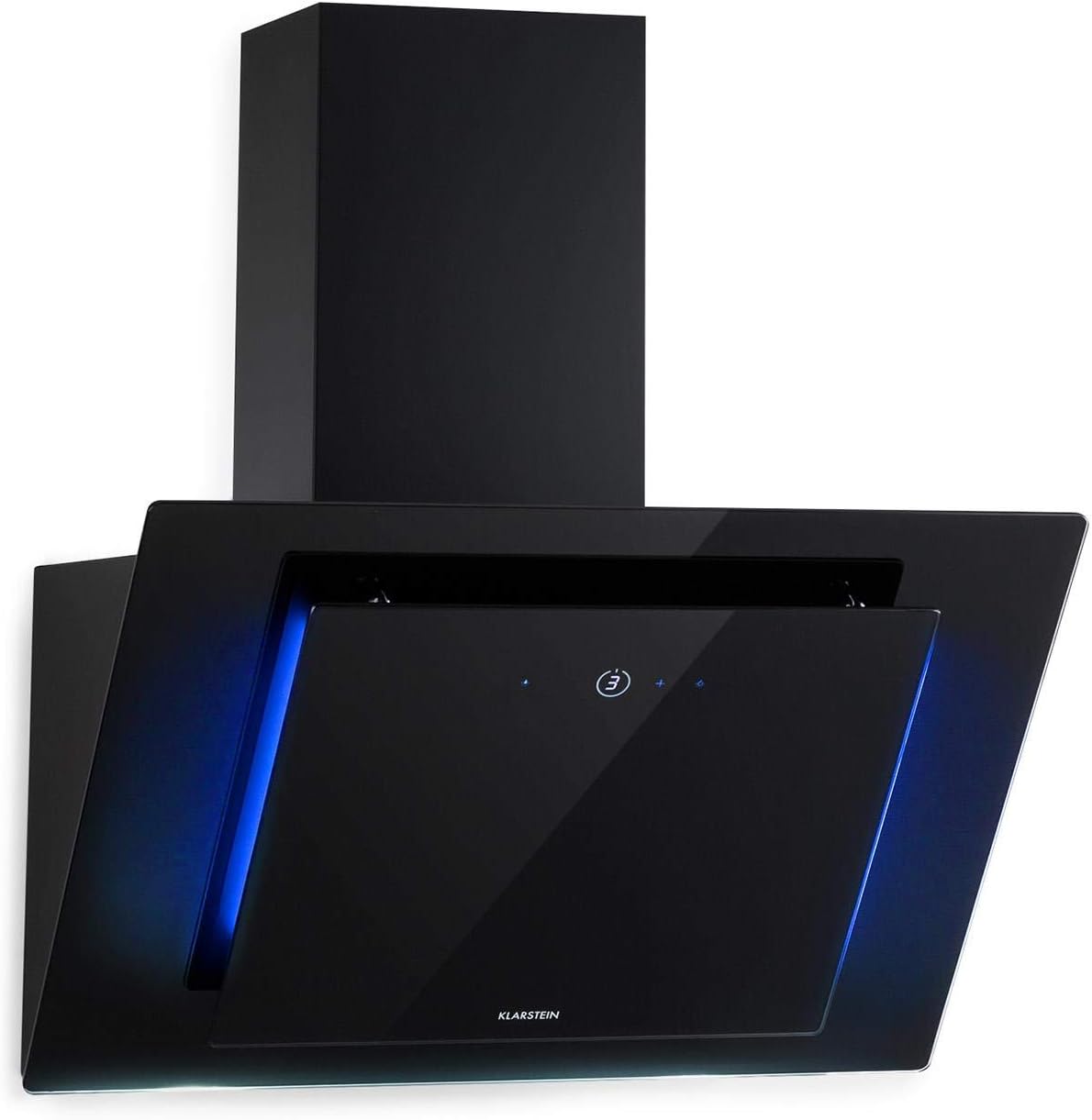 KLARSTEIN Eleonora - campana extractora, CEE A++, capacidad: 426 m3/h, control táctil, iluminación LED RGB, 60 dB, extracción o recirculación de aire, filtro de grasa, 60 cm - negro