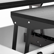 VOWNER Mesa de Centro Elevable, Mesa Extensible, Multifuncional 3 en 1 con Almacenamiento Oculto - Comedor, Convertible, Estilo Granja, Nogal