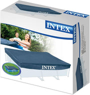 Intex 28271Np Piscina Desmontable Small Frame, 260 X 160 X 65 Cm, 2.282 Litros + 28038 Cobertor para Piscina Rectangular Prisma/Small Frame 300 X 200 Cm