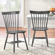 Sillas de comedor de madera maciza con respaldo de barrotes Simple Living Venice (juego de 2)