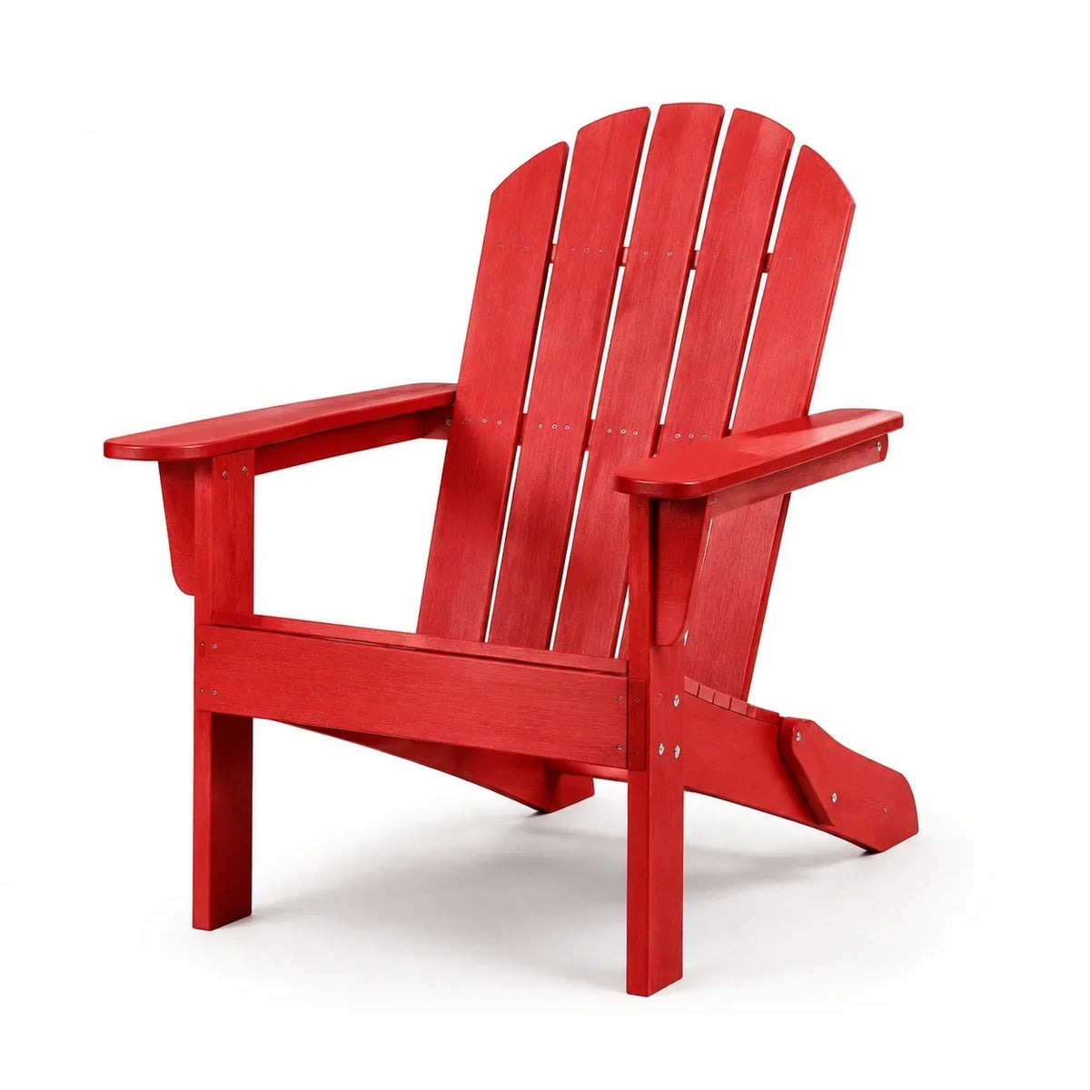 Silla Adirondack de madera roja 90cm x 80cm x 92cm