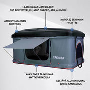 Tienda de techo Trekker Hut M, gris
