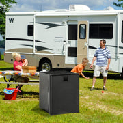 Smad 85L Refrigerador de compresor 12V, nevera de camping 12V, para caravana, congelador de 6L, negro