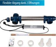 Bomba para filtro/estanque AquaForte DM-22.000 Vario S, 70-200W, altura de elevación 7,5m, regulable con controlador externo. Ideal como bomba para estanques o para arroyos/cascadas.