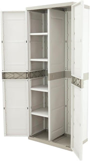 Armarios Plastiken Titanium, plástico, beige, 70x44x176 cm