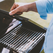 Cocina exterior GORILLER® BLACKBACK L3, parrilla de gas con refrigerador doble, fregadero, superficie de trabajo adicional y espacio de almacenamiento, acero inoxidable, negro