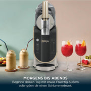 Máquina Ninja SLUSHi para granizados, cócteles helados, frappés, batidos y zumos congelados, sin hielo ni esfuerzo de preparación, tecnología WhisperChill, capacidad de 1,9 L, Stone Gold, FS301EUSTGD