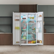Frigorífico americano Cecotec Bolero CoolMarket SBS 559 Inox E, 559 L, 177 cm x 90 cm, Clase E, Sistema Multi Air Flow, Total No Frost, Motor Inverter Plus, Enfriamiento rápido, Modo Eco, Alarma de puerta