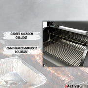 Ahumador de pellets ACTIVA El Paso I Ahumador con alimentación automática de pellets y termómetro I Parrilla de acero inoxidable para barbacoa y ahumado
