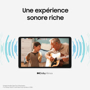 Samsung Galaxy Tab A11 8.7" 4G 128 GB, Tablette Android, 8 GB RAM, Sonido 3D, Gris, Cargador de pared rápido de 25W incluido, Versión FR