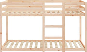 Cama litera Hommdiy para espacios reducidos, cama alta con barandillas, estructura de cama, 75x190 cm, madera maciza de pino