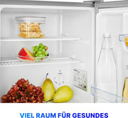 Minibar Bomann® 42 litros | Mini refrigerador para bebidas, ideal para oficina, camping y gaming | nevera pequeña silenciosa 39 dB | Minibar con puerta reversible | 51x45x45 cm | KB 7346 inox