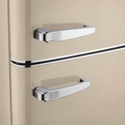 Severin Frigorífico Congelador de 2 puertas, Independiente, Frigorífico de Doble Puerta con Congelador, Anchura 55 cm, 246 L, Clase D, Estilo Retro, Crema, RKG 8985