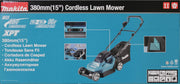 Cortacésped a batería Makita DLM382Z 2x18 V (sin batería, sin cargador)
