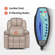 Sillón reclinable eléctrico Mcombo con masaje y carga USB