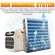 Aire acondicionado portátil de 5121 BTU, refrigeración y calefacción rápidas, deshumidificación, bajo consumo (500 W), 3 velocidades de ventilación