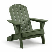 Silla Adirondack de polietileno en color verde, 90x85x90 cm