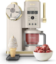 Heladera Ninja CREAMi Scoop & Swirl con 2 recipientes, 13 funciones, para helados, helado suave, gelato, sorbetes, batidos y más, con función Mix-In, Stone Gold NC701EUSTGD