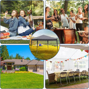 Pabellón plegable pop-up de 3x3 m, impermeable y resistente al invierno, altura ajustable, sistema de ventilación, estructura de acero, protección UV 50+, con 4 paredes laterales y 4 sacos de arena, para jardín, camping, fiesta (Antracita)