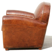 Pasargad Home Sillón Club París de Cuero Genuino, Marrón