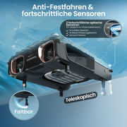 Robot limpiafondos solar para piscinas AIPER EcoSurfer S2, robot de piscina a batería con control por app, limpieza de superficie 24/7, carga solar y CC, detección inteligente de obstáculos, filtro de 150 µm, actualizaciones OTA