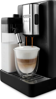Cafetera superautomática De'Longhi Rivelia EXAM440.55.W con sistema de leche LatteCrema, recipiente de granos intercambiable, 16 bebidas de café y leche con solo tocar un botón, función Extra-Shot, pantalla táctil de 3,5 pulgadas, color blanco