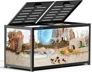 Jaula para hámster BUCATSTATE 3.0: Jaula de metal para ratas y animales pequeños, grande, apilable y de fácil montaje, 120L x 60An x 62Al cm, para roedores, ratones y hámsteres enanos (0,72 m², blanca)