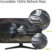 ASUS TUF Gaming VG277Q1A - Monitor gaming eSports 27" FHD - Panel VA - 165Hz - 1ms - 1920x1080 - 350cd/m² - DisplayPort y 2x HDMI - Altavoces - AMD FreeSync Premium - Extreme Low Motion Blur
