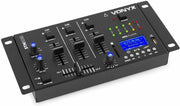Kit DJ completo VONYX SKYTEC: altavoz de 500 W, potente amplificador de 2 x 250 W con mesa de mezclas
