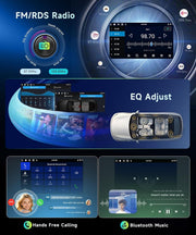 Radio de coche Android 4G 64G PLKEQS para A-UDI A3 2003-2012/S3 2006-2012/RS3 2011-2012, pantalla in-Cell de 9'', estéreo de coche con CarPlay, Android Auto, GPS, Bluetooth, FM RDS, EQ, Wi-Fi, cámara, Y1