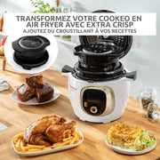 Moulinex, Cookeo Multicocina inteligente 6L, 150 recetas integradas, Cocción sin supervisión, Pantalla intuitiva, Guía de cocción, Aplicación MyMoulinex, 1600W, Blanco, 15 años de reparabilidad, CE85CA10